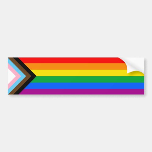 LGBTQ Progress Pride Flag Bumper Sticker