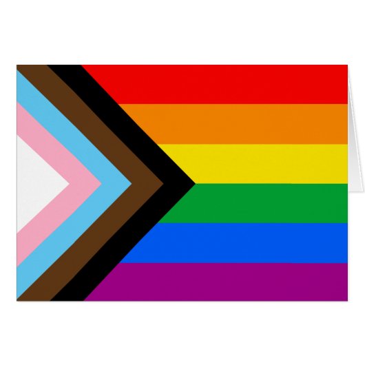 LGBTQ+ Progress Pride Flag Cards (Front Horizontal)