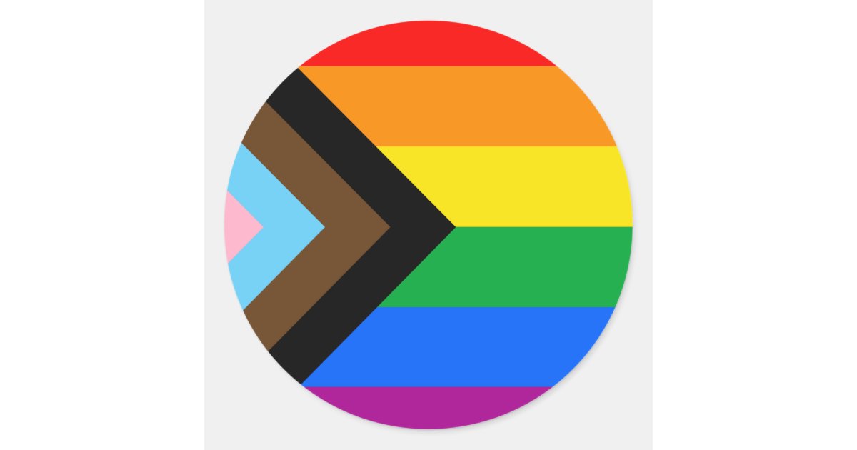 Lgbtq Progress Pride Flag Classic Round Sticker 4601