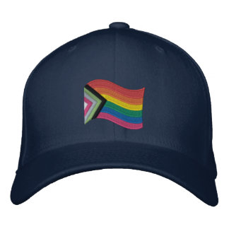 LGBTQ+ Progress Pride Flag Embroidered Baseball Ca Cap