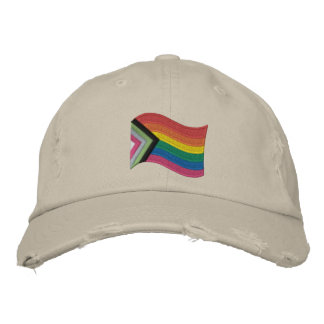 LGBTQ+ Progress Pride Flag Embroidered Baseball Ca Cap