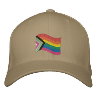 LGBTQ+ Progress Pride Flag Embroidered Baseball Ca Embroidered Baseball Cap