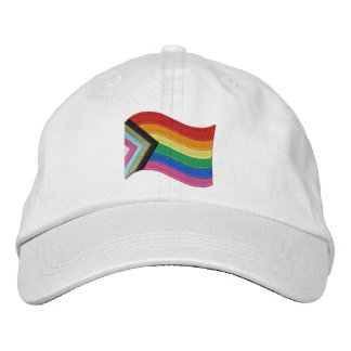 LGBTQ+ Progress Pride Flag Embroidered Baseball Ca Embroidered Baseball Cap