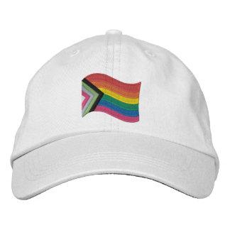 LGBTQ+ Progress Pride Flag Embroidered Baseball Ca Embroidered Baseball Cap