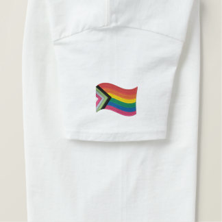 LGBTQ+ Progress Pride Flag Embroidered T-Shirt