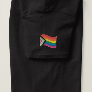 LGBTQ+ Progress Pride Flag Embroidered T-Shirt