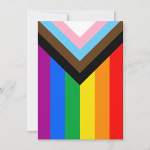 LGBTQ Progress Pride Flag Holiday Card