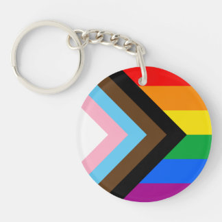 LGBTQ+ Progress Pride Flag Keychain