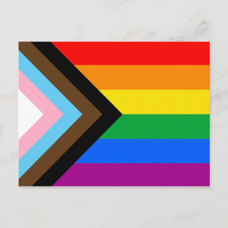 LGBTQ+ Progress Pride Flag Postcard