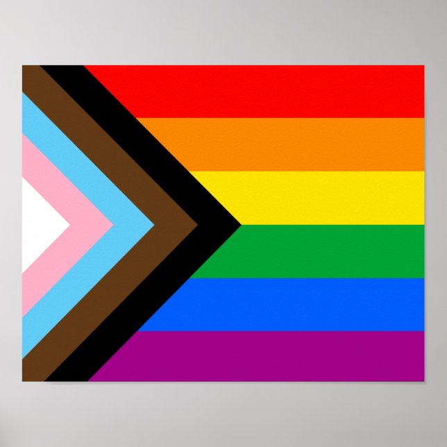 LGBTQ+ Progress Pride Flag Poster (Front)