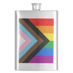 LGBTQ+ Progress Pride Flask