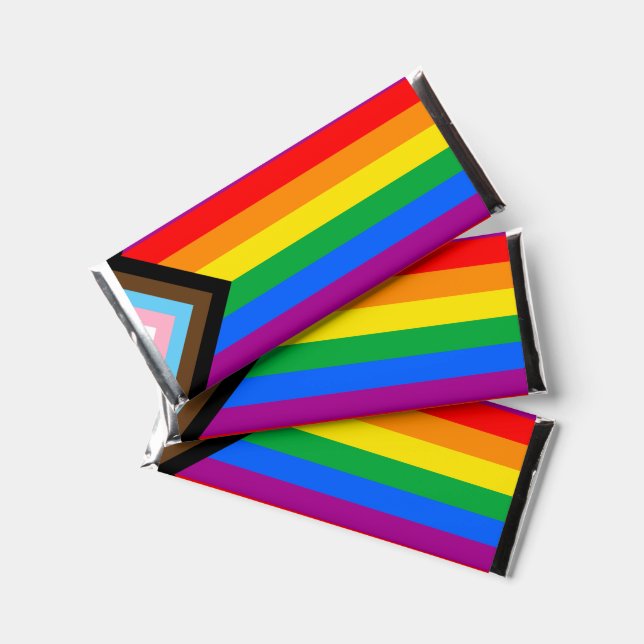 LGBTQ+ Progress Pride Hershey Bar Favors (Front)