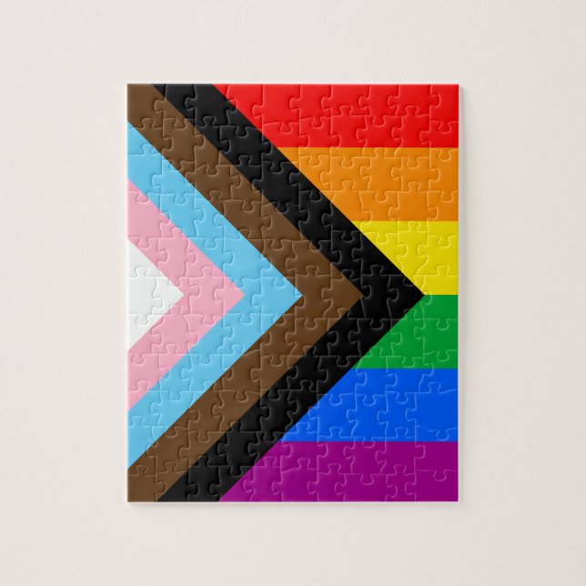 LGBTQ+ Progress Pride Jigsaw Puzzle (Vertical)