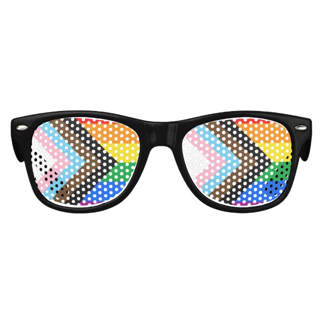 LGBTQ+ Progress Pride Kids Sunglasses (Front)