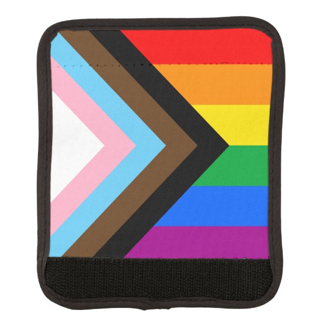 LGBTQ+ Progress Pride Luggage Handle Wrap (Front)