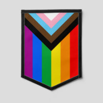 LGBTQ PROGRESS PRIDE PENNANT