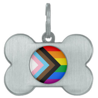 LGBTQ+ Progress Pride Pet ID Tag