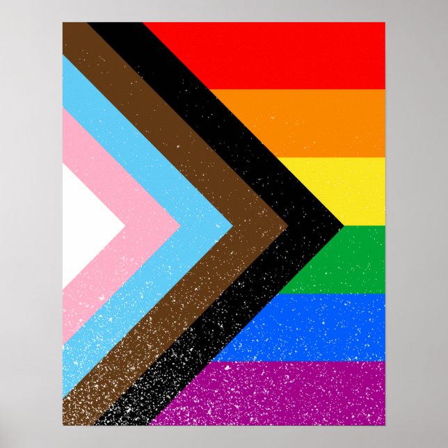 LGBTQ+ Progress Pride Poster (Front)