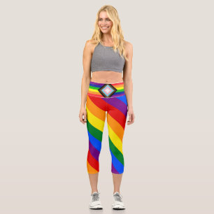 LGBTQ+ Progress Pride Trending Unisex  Capri Leggi Leggings