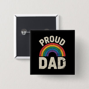 LGBTQ Proud Dad Gay Pride LGBT Ally Father's Day Button