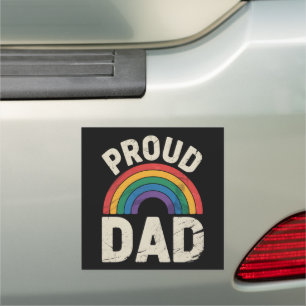 LGBTQ Proud Dad Gay Pride LGBT Ally Father's Day Car Magnet