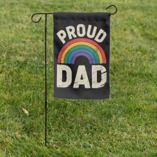 LGBTQ Proud Dad Gay Pride LGBT Ally Father's Day Garden Flag
