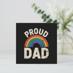 LGBTQ Proud Dad Gay Pride LGBT Ally Father's Day Invitation