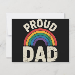 LGBTQ Proud Dad Gay Pride LGBT Ally Father's Day Postcard