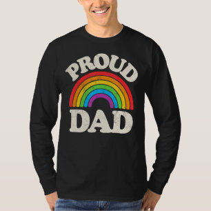 Lgbtq Proud Dad Gay Pride Lgbt Ally Rainbow Father T-Shirt