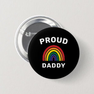LGBTQ Proud Daddy Gay Pride Rainbow Father's Day Button