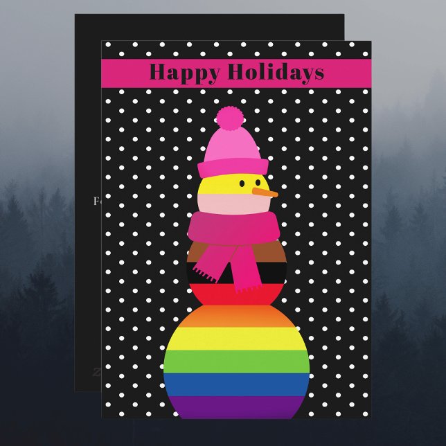 Lgbtq queer gay Snowman christmas holiday card (Creator Uploaded)