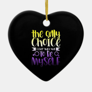 LGBTQ Queer Nonbinary Androgynous Non Binary Ceramic Ornament