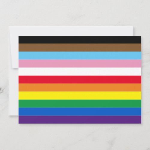 Lgbtq rainbow 11 stripes inclusive gay pride flag  invitation