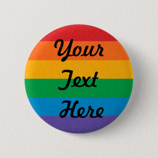 LGBTQ Rainbow colored Pride Flag Background Pinback Button