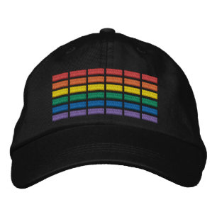 LGBTQ rainbow colors gay pride flag modern Embroidered Baseball Cap