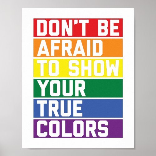 LGBTQ Rainbow Colors  Pride Month Gift Idea Poster