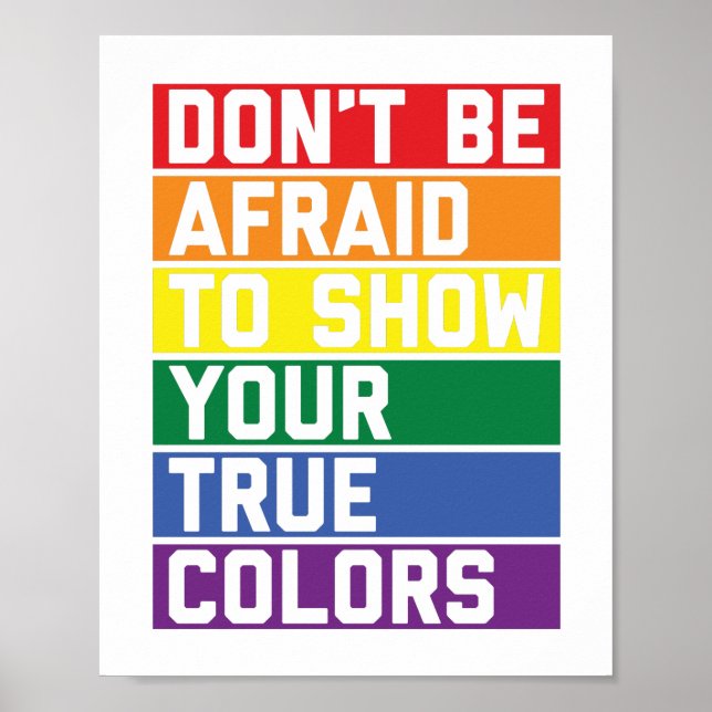 LGBTQ Rainbow Colors | Pride Month Gift Idea Poster (Front)