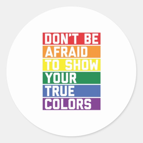 LGBTQ Rainbow Colours  Pride Month Gift Idea Classic Round Sticker