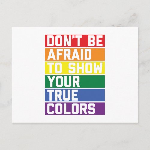 LGBTQ Rainbow Colours  Pride Month Gift Idea Postcard