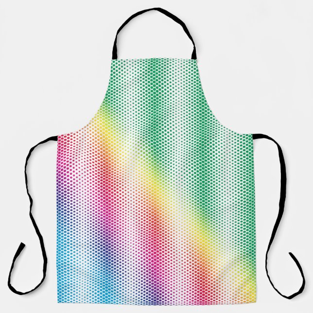 LGBTQ Rainbow Dots Flag Colors Gay Design Apron (Front)