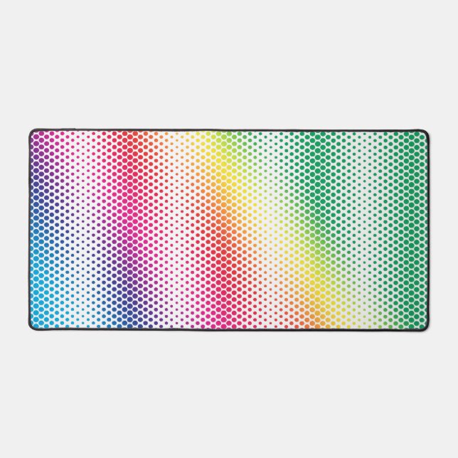 LGBTQ Rainbow Dots Flag Colors Gay Design Desk Mat (Front)