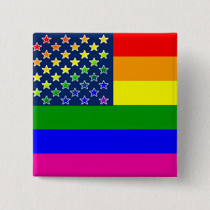 Lgbtq Rainbow Flag Button