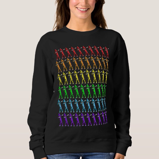 LGBTQ & Rainbow Flag composed of Dabbing crayons Sweatshirt (Front)