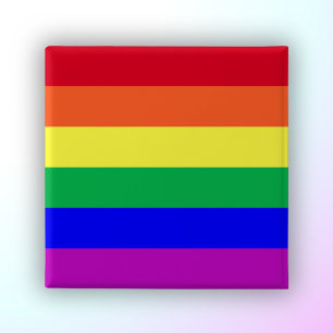 LGBTQ+ Rainbow Flag Gay Pride Flag Rainbow Stripes Button