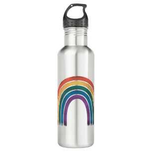 LGBTQ Rainbow Flag Gay Pride LGBT Awareness Ally  Stainless Steel Water Bottle