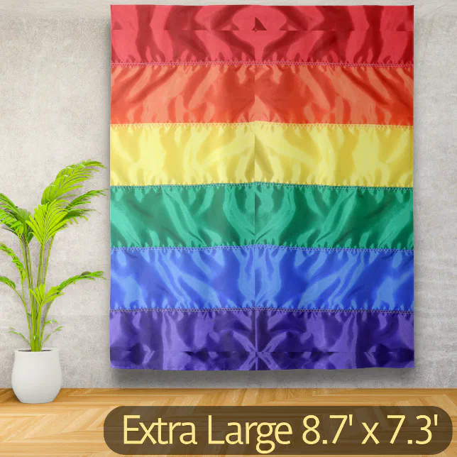 Lgbtq Rainbow Flag Gay Pride Parade Gay Wedding Tapestry Zazzle