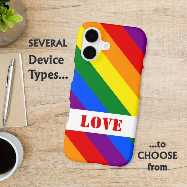 LGBTQ+ Rainbow Flag Love for Pride Month  -  Case-Mate iPhone Case (Creator Uploaded)