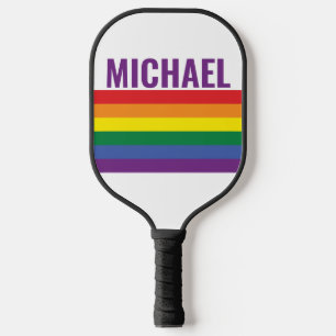 LGBTQ Rainbow Flag Pickleball Paddle