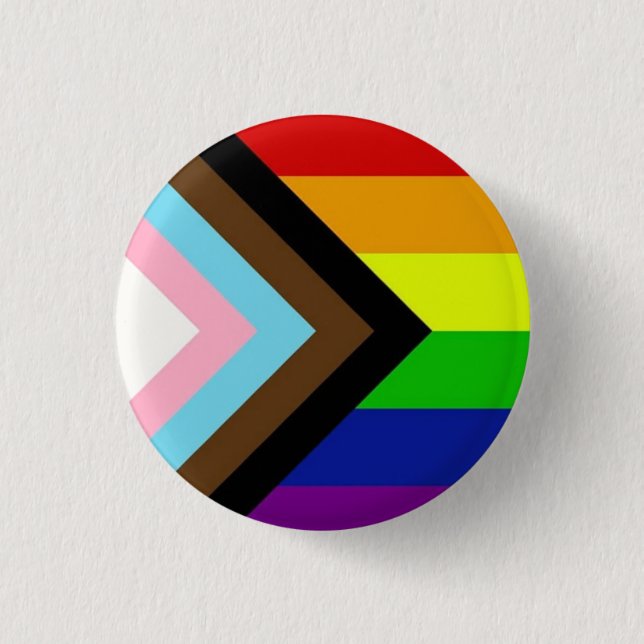 LGBTQ Rainbow flag pride Button (Front)