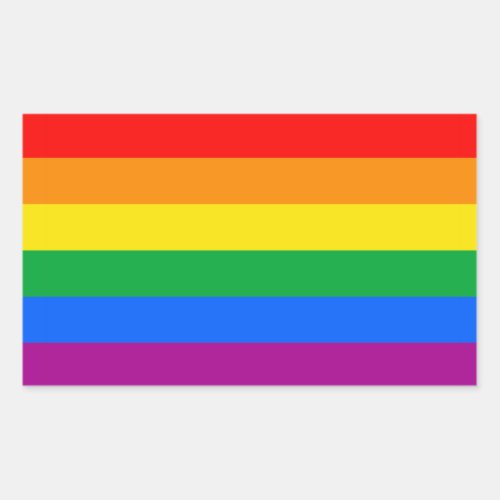 LGBTQ Rainbow Flag Rectangular Sticker